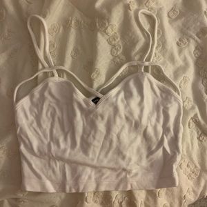 Brandy Melville white cross bralette